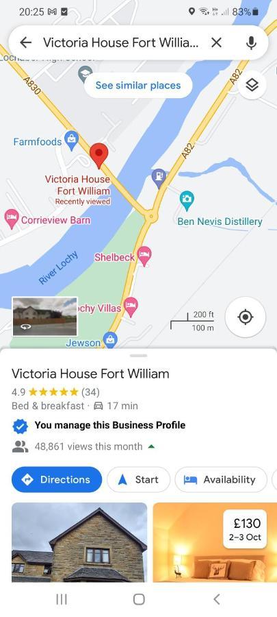 Victoria House Bed And Breakfast فورت ويليام المظهر الخارجي الصورة